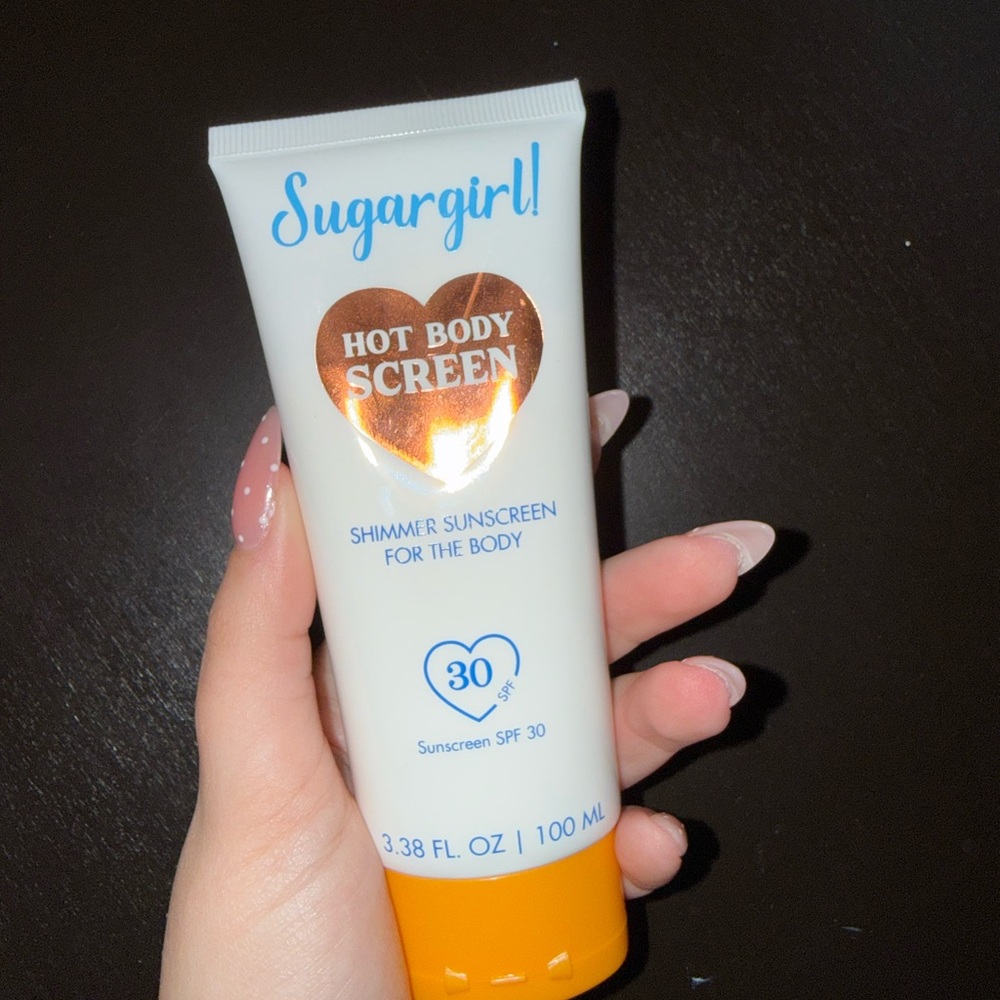 Sugar Hot Body Screen Shimmer SPF 30 - Blue and Gold Heart